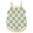 thumbnail image 1 of Blotona Infant Baby Girls Jumpsuit Summer Clothes Checkerboard Plaid Print Sleeveless Bodysuits 3M 6M 12M 18M 24M Newborn Knitted Romper Outfit 0-24M, 1 of 6