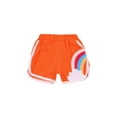 thumbnail image 1 of Blotona Kid Girl Casual Clothes Cotton Contrasting Color Piping Shorts Rainbow Cloud Print Pants, 1 of 7