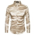 thumbnail image 1 of Blotona Men Fashion Wild Business Shirts Solid Color Turn-Down Collar Long Sleeve Button-Down Blouses Party Work Office Tops, 1 of 4