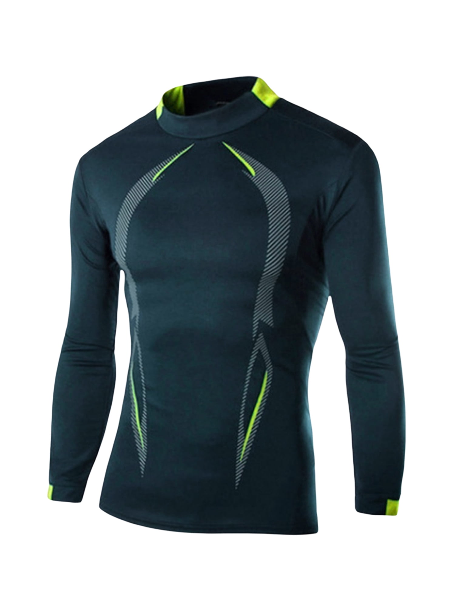 Blotona Men's Long Sleeve Compression Shirts Work Out Shirt Elastic ...