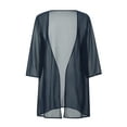thumbnail image 1 of Blotona Sheer Chiffon Kimono Cardigan for Women 3/4 Sleeves Loose Shawl Capes Blouse Summer Thin Beach Swimsuit Cover Up, 1 of 9