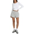 thumbnail image 1 of Blotona Women Long Sleeve Cropped T-shirt Casual Solid Color Backless Pullover Tops Streetwear Clubwear, 1 of 7