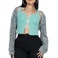 thumbnail image 1 of Blotona Women Long Sleeve Shrugs Cropped Open Front Bolero Shrug Crop Top Cardigan Sun Protection Shawl Arm Sleeve for Exercise Sport Gym, 1 of 6