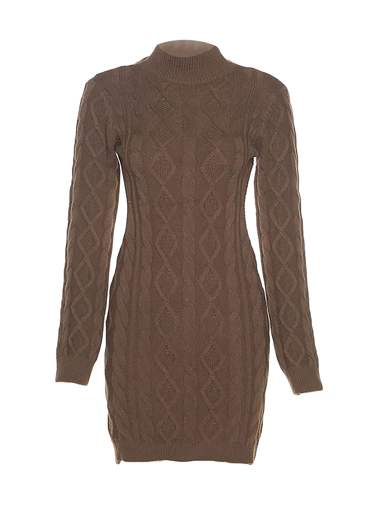 cable knit backless turtleneck dress The Cable Knit Backless Turtleneck Dress Now restocked