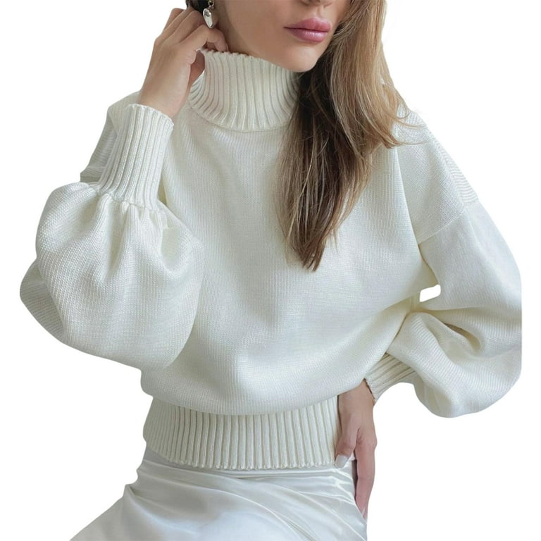 Autumn New Long-Sleeved High-Necked Trumpet Sleeves Sweater Autumn New Long-Sleeved High-Necked Trumpet Sleeves Sweater