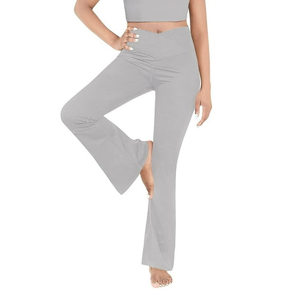 Blotona Women V Cross Waist Leggings Solid Color/ Tie-dyed Print Yoga Pants