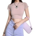 thumbnail image 1 of Blotona Women's Sexy Stylish Crop Tops Navel Bare Graphic Short /Long Sleeve T-Shirt Clothes, 1 of 7