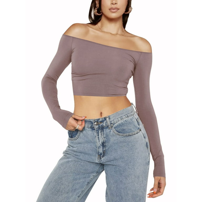 New sexy Off shoulder long sleeve t-shirt New sexy Off shoulder long sleeve t-shirt