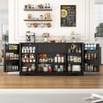 thumbnail image 1 of Blotout 65" Sideboard Buffet Cabinet with Storage, Farmhouse Kitchen Pantry Storage Cabinet, Credenza with Drawers, Wood Coffee Bar Cabinet, Black, 1 of 9