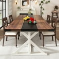 thumbnail image 1 of Blotout 71" Modern Farmhouse Dining Table for 6-8 Person, Rectangular Wood Dining Table with Adjustable Feet, Kitchen Table for Dining Room, Gathering, Kitchen (White), 1 of 11