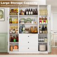 thumbnail image 1 of Blotout 78.7" Tall Kitchen Pantry Cabinet with Glass Doors and Drawers, Display Storage Cabinet with Shelves and Cabinets, Freestanding Storage Cabinet for Home, Office and Living Room., 1 of 7