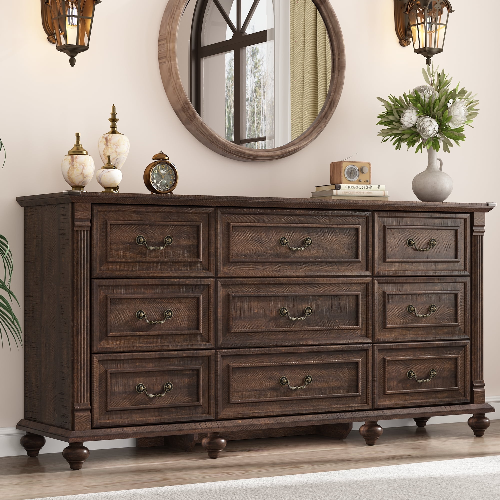 Better Homes Gardens Modern Farmhouse 6 Drawer Dresser Rustic Gray Finish