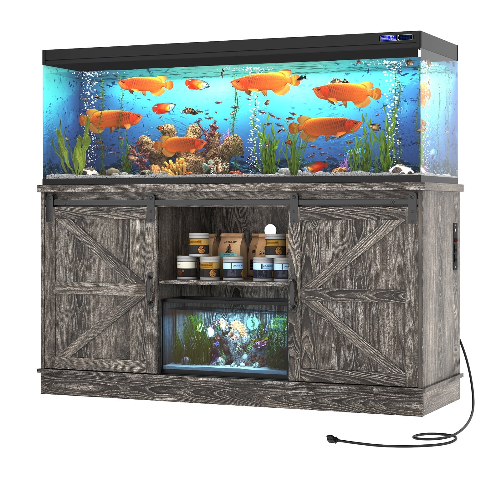 Blotout Farmhouse 75-120 Gallon Fish Tank Stand with Power Outlet