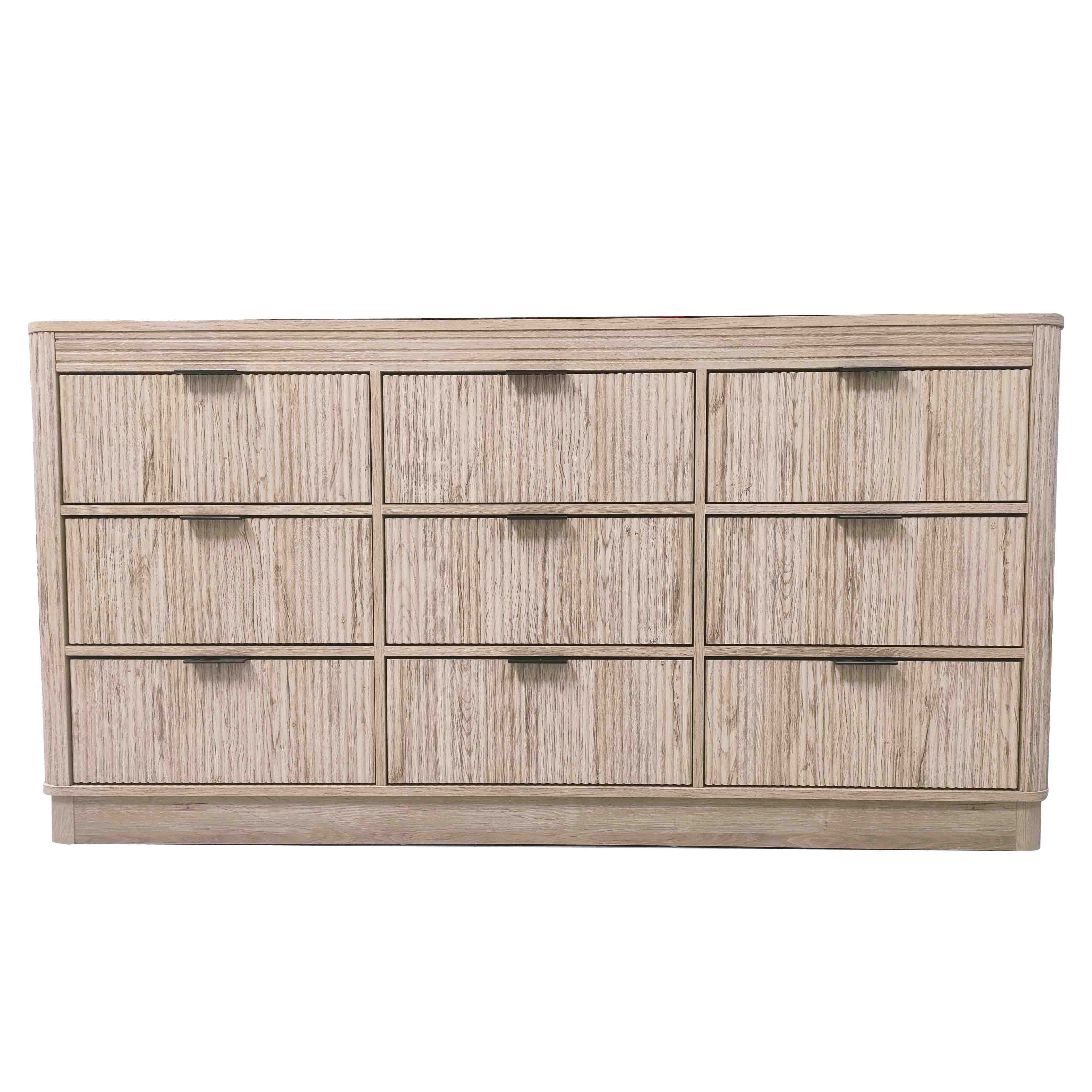 Blotout Fluted 9 Drawers Dresser for Bedroom, 63'' Wide Chest of ...