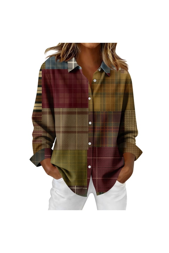 Blouse Business Casual Work Shirts For Women Loose Long Sleeve Shirts Basic Outfits Fall Clothes Winter Clothing 2025