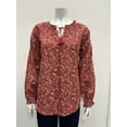 thumbnail image 1 of Blouse , Erika , Burgundy , XL, 1 of 1