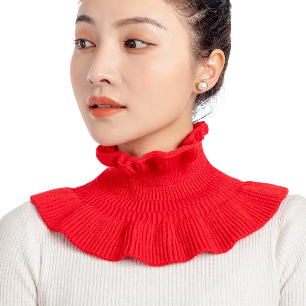 Blouse False Collar Knitted Fake Collar Elastic Fake High Collar Winter ...