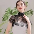 thumbnail image 1 of Blouse False Collar Shawl Wrap Clothes Accessories Lapel Top Lace Embroidered Blouse Detachable Collar False Collar Shirt Fake Collar Decorative Blouse Shawl BLACK XL, 1 of 8