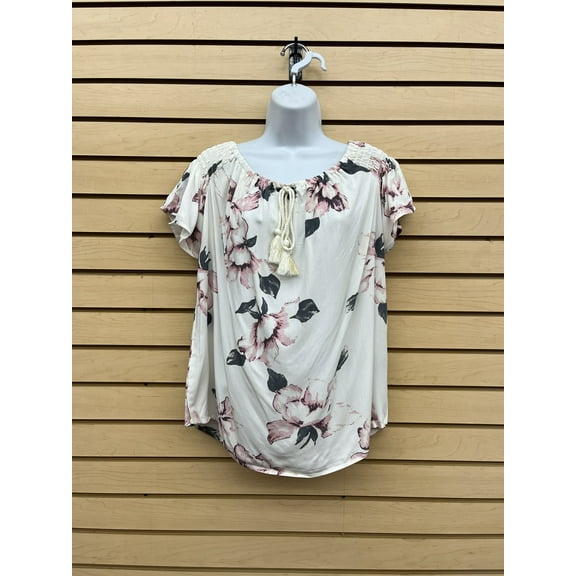 Blouse , Harve Benard , Ivory Floral , M