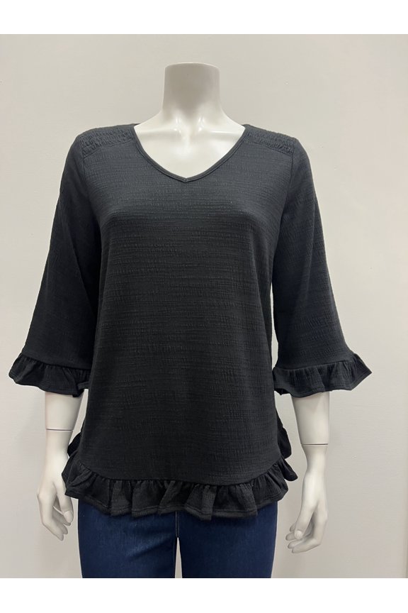 Blouse , Ninety , Black , XL
