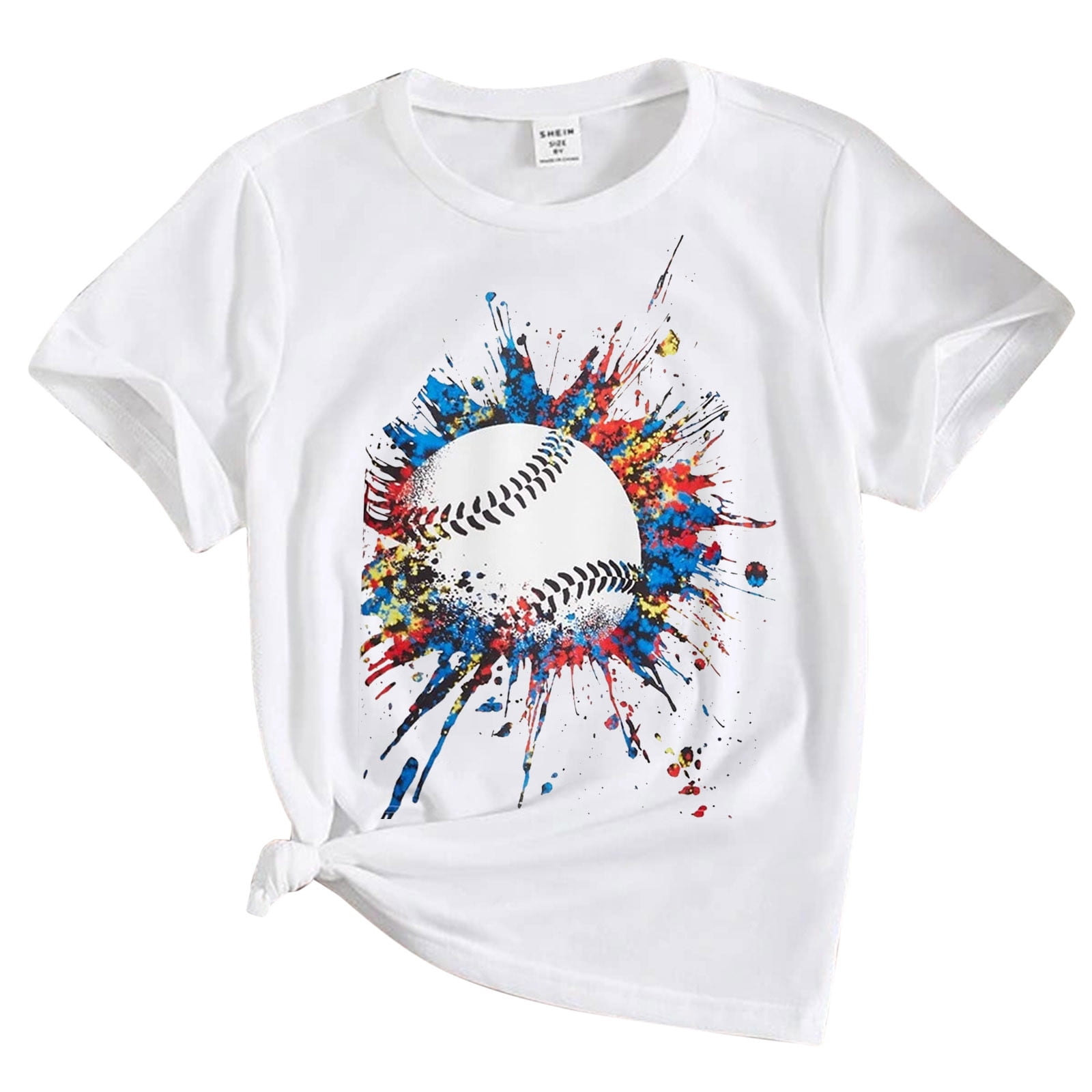 Blouse T Shirt Tops Casual Baseball 3D Prints Toddler Girls Boys Print Teen Kids Clothes Girls Outfit Tops Hot Pink Kids Homewear 2 Years 3 Years Walmart