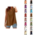 thumbnail image 1 of Blouse for Women Puff Sleeve – Luftige V‑Neck Bluse mit Rüschenärmeln Casual Summer und Office Outfits Womens Loose Buttons Down Tops Solid Long Shirt, 1 of 4