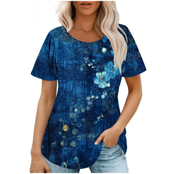 Blouses & Button-Down Shirts Stretch Plus Size Golf Shirts for Women Women Summer Tops 2025 Hawaiian Shirts Blue