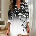 thumbnail image 1 of Blouses For Women Dressy Casual 3/4 Length Sleeve Womens Tops Trendy Summer Spring Shirts&nbsp; Black 2Xl, 1 of 5