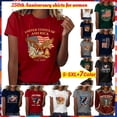 thumbnail image 1 of Blouses,Ladies Classic USA 250th Anniversary Printed Shirt, Generous Relaxed Style Graphic Tee, Comfort Lightweight Everyday Wear, July 4th Gala, 250 Years Birthday Anniversary Gift, 1 of 9