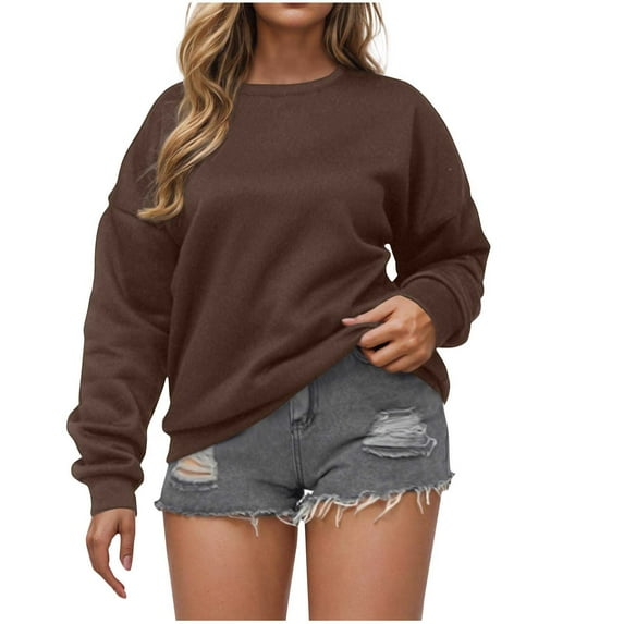 Blouses for Women,Blouses for Women Fashion,Fashion Women'S Casual Long Sleeve Round Neck Ladies Loose Sweatshirt Tops Blouse,Blouses for Women Casual