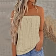 thumbnail image 1 of Blouses For Women Dressy Casual Bandeau Tube Top, Breathable Sleeveless Summer Stretch Strapless Casual Beach Polyester Top 1pc , Yellow XL, Size S-2XL, 1 of 6