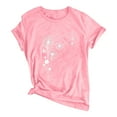 thumbnail image 1 of Blouses For Women Dressy Casual, Women'S Tops, Summer Shirts For Women, Tshirts Women Trendy, Flower Shirts For Women, Cute T-Shirts For Women, Womens T Shirtshort Sleeve Shirts(Small,Pink), 1 of 5