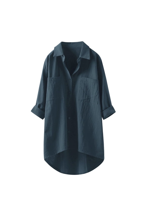 Blouses for Women Dressy Casual Womens Button Down Shirts Solid Classic Long Sleeve Work Blouses Tops Short Sleeve Lace Shirts for Women Smalls T Shirt Fitted Blouse 2xl V Neck Womens Athletic Gray L