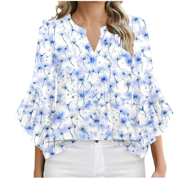 Blouses For Women Summer Sexy Trendy Tops For Women Trendy Summer Plus Size Fitted Long Sleeve Shirts For Women Women Blouses For Work Petite Women'S T Shirts Pack Cotton