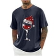 thumbnail image 1 of Blouses for Men Plus Size under $5 Short Sleeve Round-Neck Print Sports Fitness Casual Shirts Blue XXXXL, 1 of 3