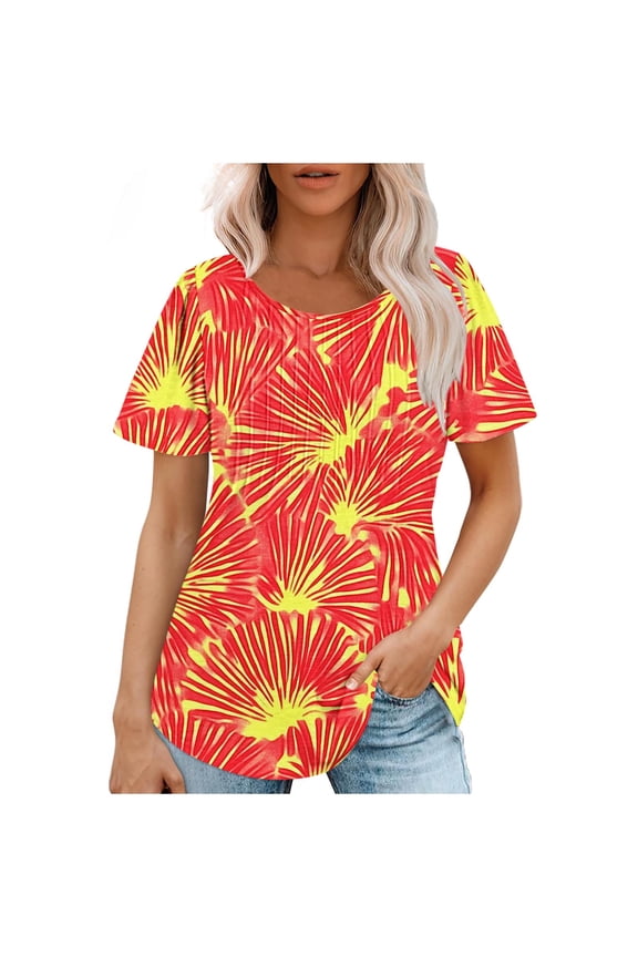 Blouses for Women 2025 Try Before You Buy Womens Clothing Womens Summer Tops Dressy Casual 3/4 Sleeve Generic Blouses for Women