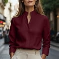 thumbnail image 1 of Blouses for Women Button Down Shirts Long Sleeve Business Casual Tops Collared Office Chiffon Dress Shirts, 1 of 6