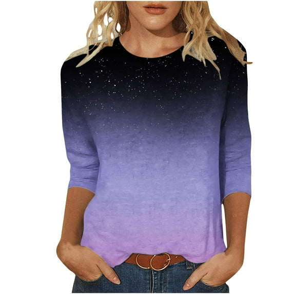 Blouses for Women Casual Clearance Peplum Sweatshirt for Women Summer Slim Round Neck Long Sleeve Sweatshirt