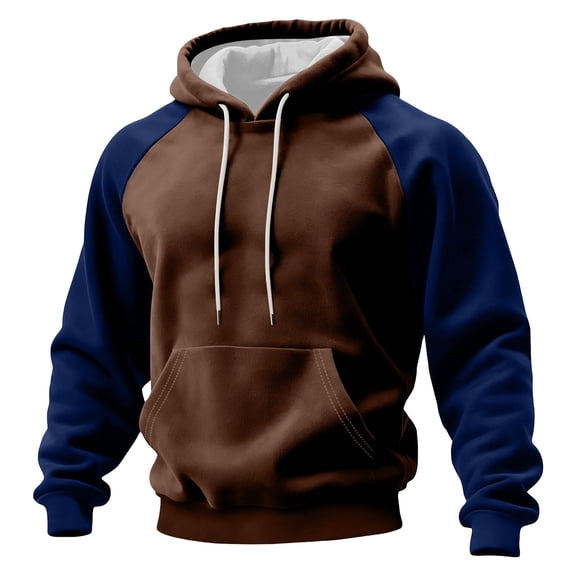 Blouses for Women Casual New Women and Men Fashionable Printed Fleece Hooded Sweatshirt Style B-1 Brown XXL