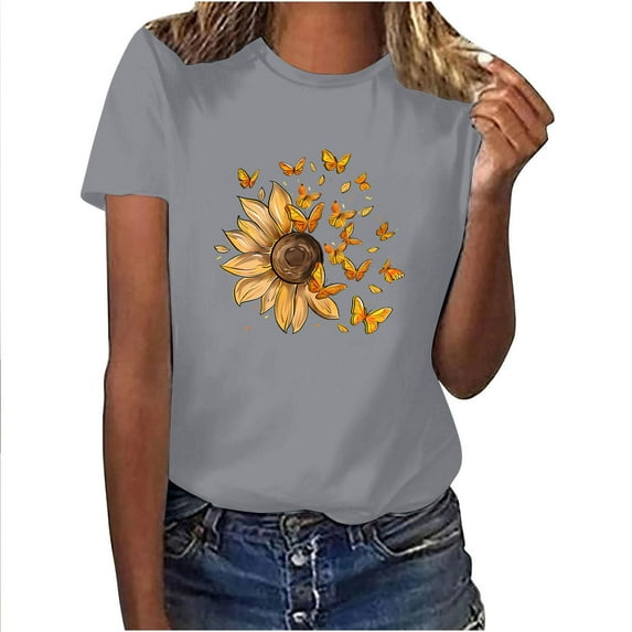 Blouses for Women Casual Petite Beach Shirt Sunshine White Womens Summer Tops Short Sleeve My Orders Placed