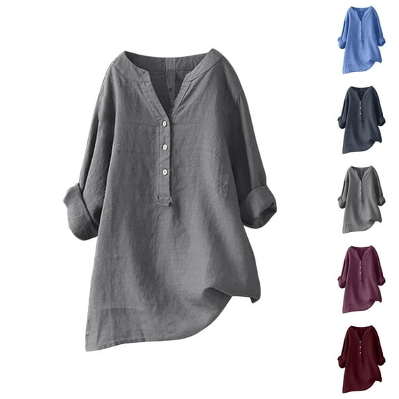 Blouses for Women – Casual Summer Tops Lace Long Sleeve Blouse Business Outfits Professional Work Trendy Womens Button Up Collar Shirts For Loose Fit