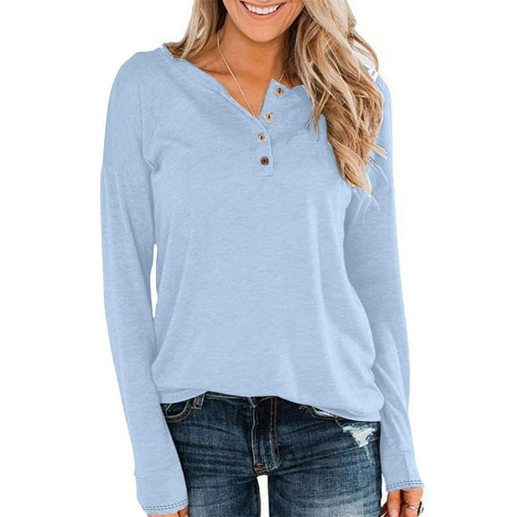 Blouses for Women Dressy Button Down Casual Long Sleeve Pullover Sweatshirts Tops Blouses