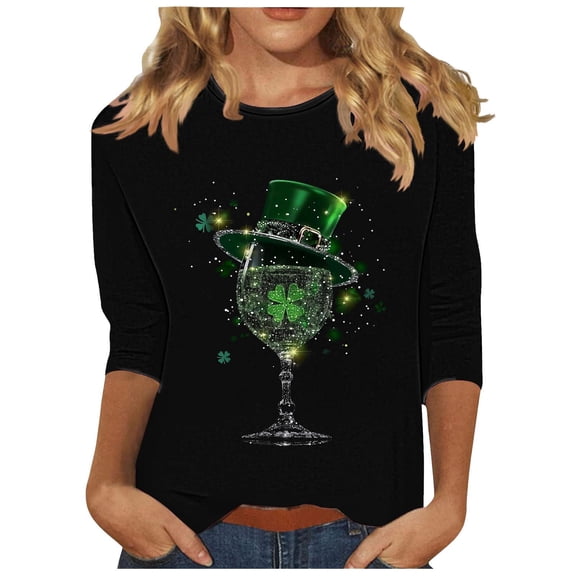Saint Patricks Day Shirt Funny,Blouses for Women Dressy Casual,Sleeveless Tops For Women Plus Size Womens Work Blouses Short Sleeve Past