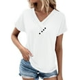 thumbnail image 1 of Blouses for Women Dressy Casual Trendy Western V Neck Tshirts Spring Fashion Clothes Summer Tops for Women 2025 Trendy, 1 of 6