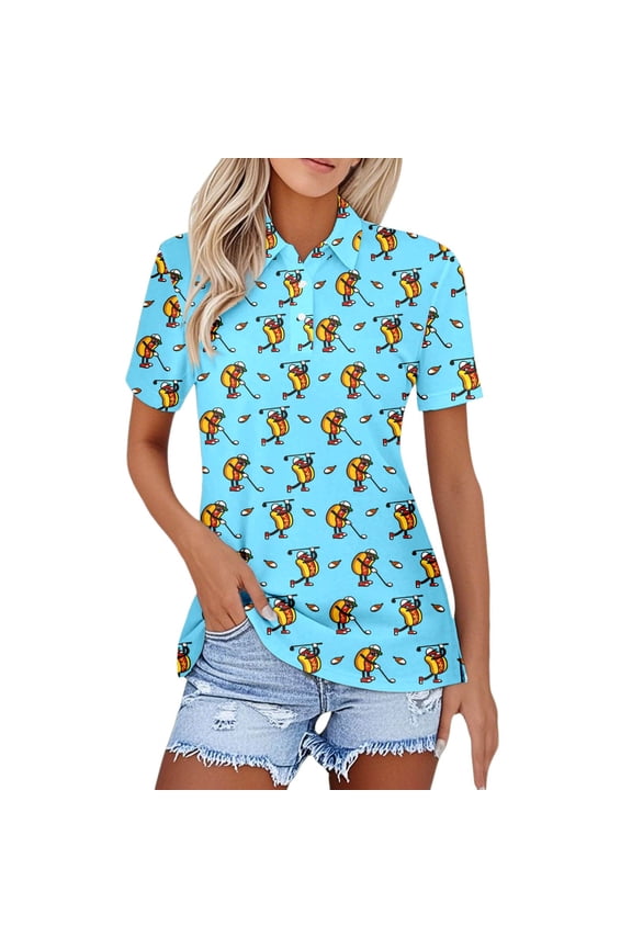 Blouses for Women Dressy Stylish Printed Knit Top For Short Sleeve T Shirt With Pattern For Daily Wear Dressy Casual Basic Tee Summer Clothes Size S