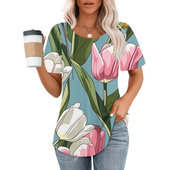 Blouses for Women Fashion 2025 Plus Size Plus Size Womens Shirts Pack Casual Summer Clothes for Women Over 50