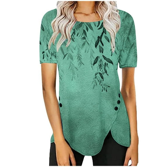 Blouses for Women Fashion 2025 Plus Size Women Workout Tops Pack Womens Summer Tops Casual Cotton Summer Button Boho Top