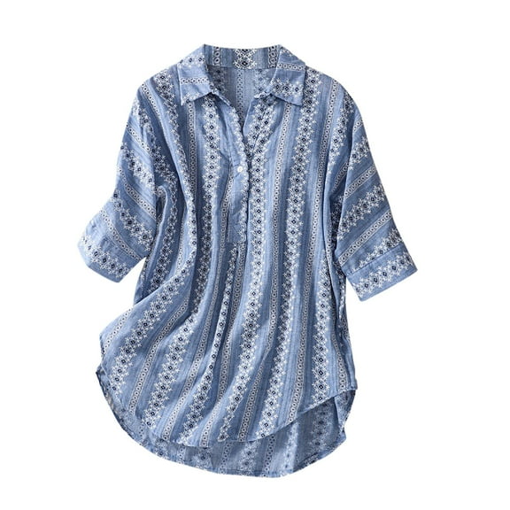 Blouses for Women Fashion 2025 Plus Size Womens Shirts Long Solid Color Tshirts