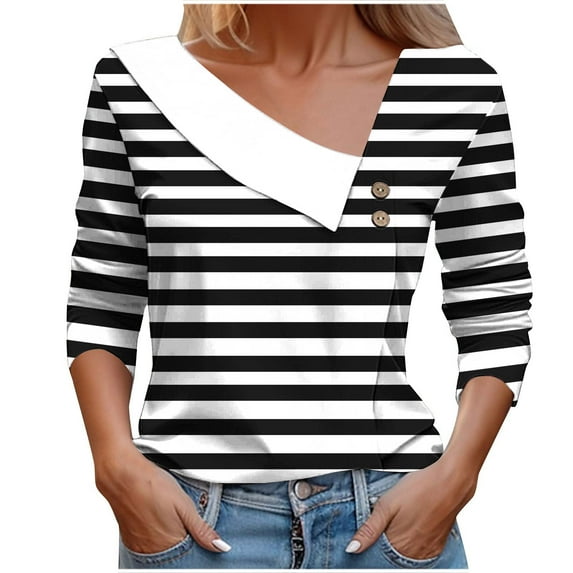Blouses for Women Fashion,T-Shirts for Women,Fashion Casual Printed Button-Up Blouse T-Shirt Blouse,Jackets for Women Fashion