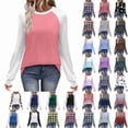 thumbnail image 1 of Blouses for Women Long Sleeve Crew Neck Solid Color Tops for Women Casual Loose T-shirt Outdoor Pullover Sport Outerwear S-2XL, 1 of 9